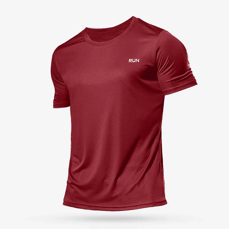 Men's Quick-Dry Running Shirts  Compression Soccer Jerseys & Gym Workout T-Shirts