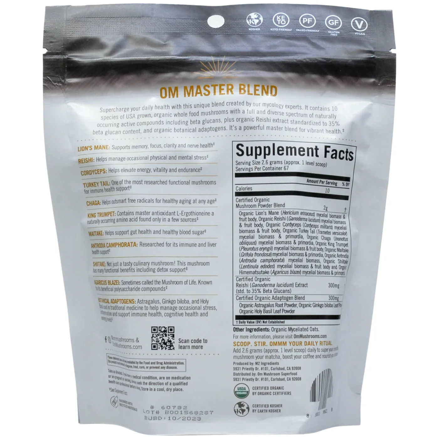 Mushroom Master Blend Powder By Om Mushroom