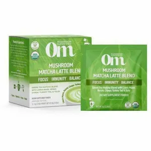 Mushroom Matcha Latte 10 Pack By Om Mushroom