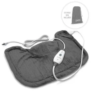 Open Box - Pure Enrichment PureRelief  with 4 Heat Settings and Magnetic Closure Neck and Shoulder Heating Pad  - 14" x 22" - Charcoal Gray