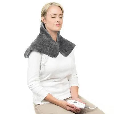 Open Box - Pure Enrichment PureRelief  with 4 Heat Settings and Magnetic Closure Neck and Shoulder Heating Pad  - 14" x 22" - Charcoal Gray