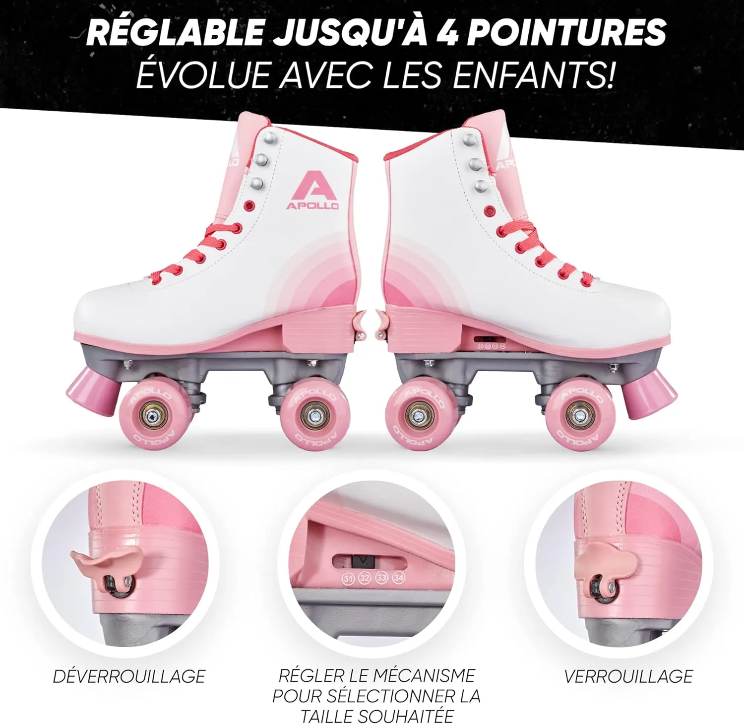 Patin  roulettes - Rollers Fille et Garon Apollo | Fitnessterapy
