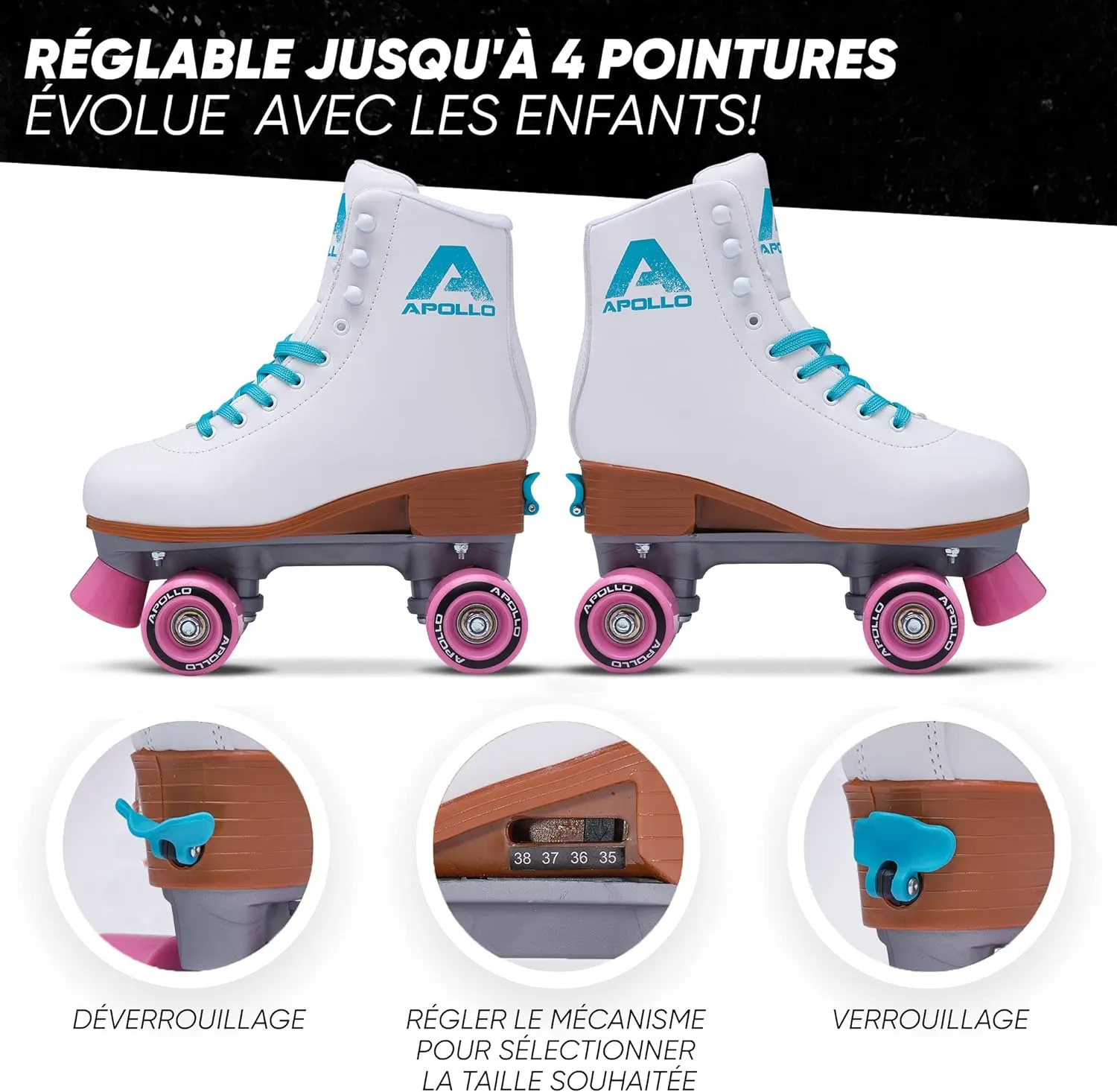Patin  roulettes - Rollers Fille et Garon Apollo | Fitnessterapy