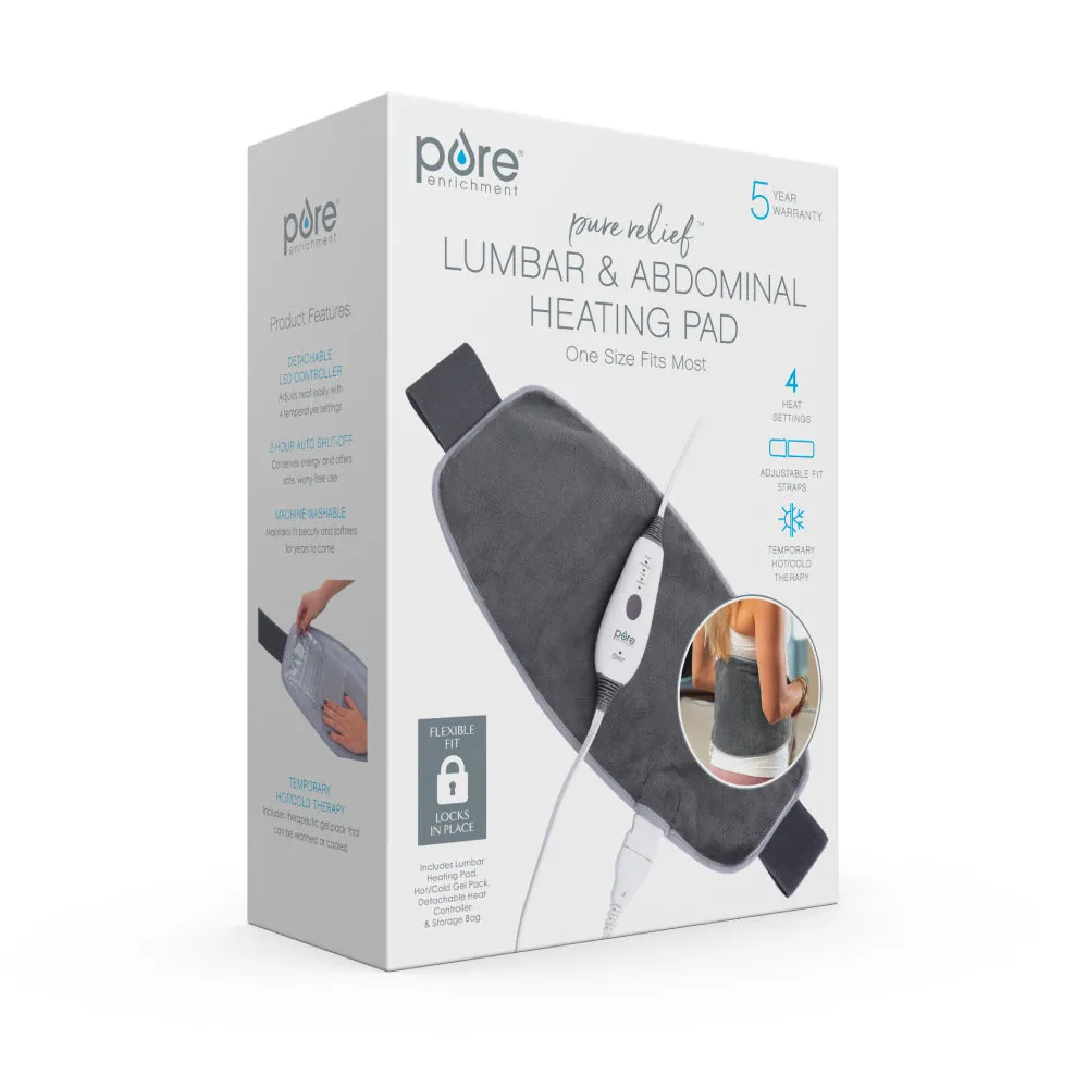 PureRelief Lumbar & Abdominal Heating Pad