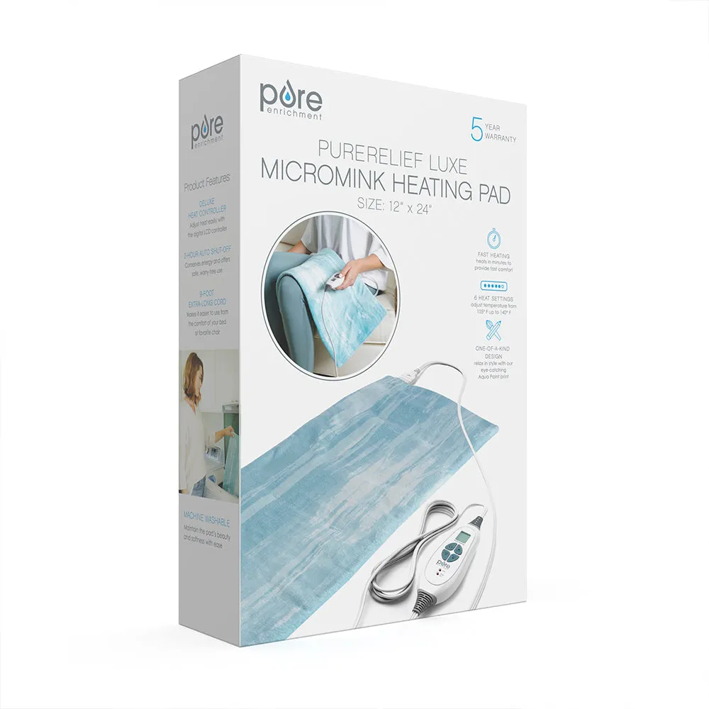 PureRelief Luxe Micromink Heating Pad