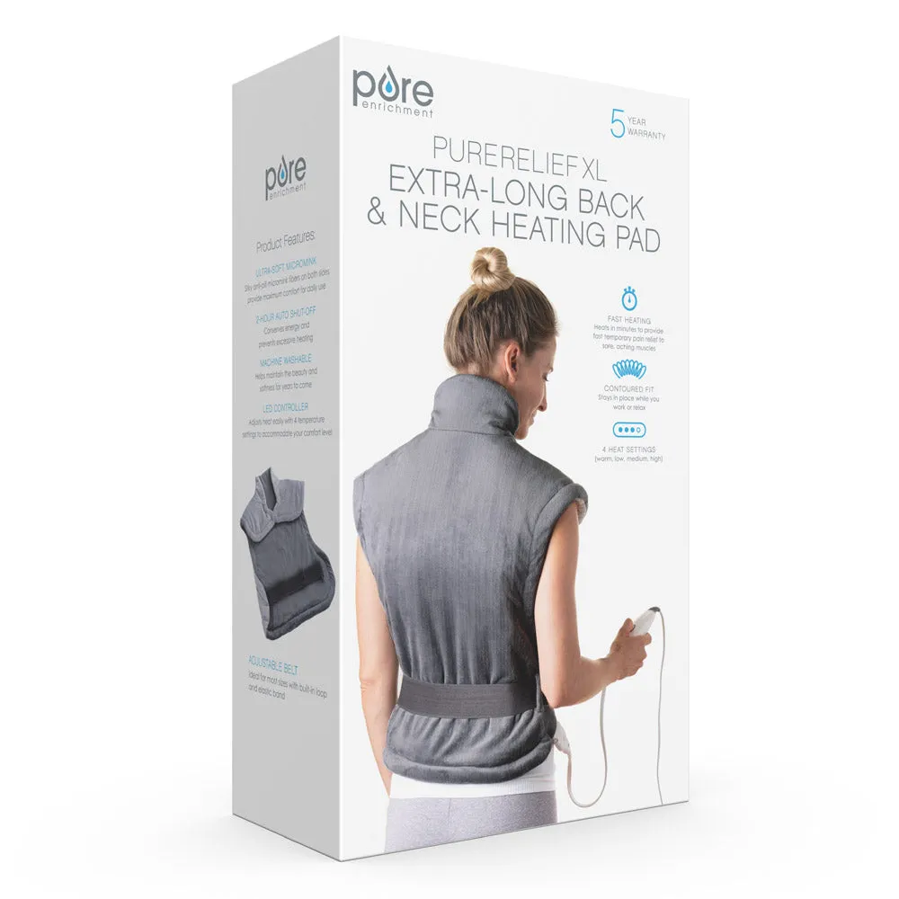 PureRelief XL Extra-Long Back & Neck Heating Pad