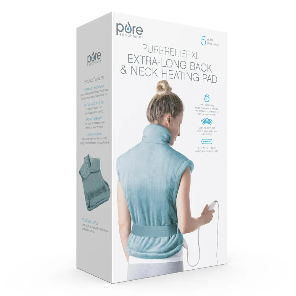 PureRelief XL Extra-Long Back & Neck Heating Pad