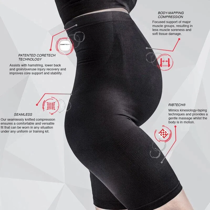 Supacore Maternity Pre-Natal Support Shorts - Black (Special Order)