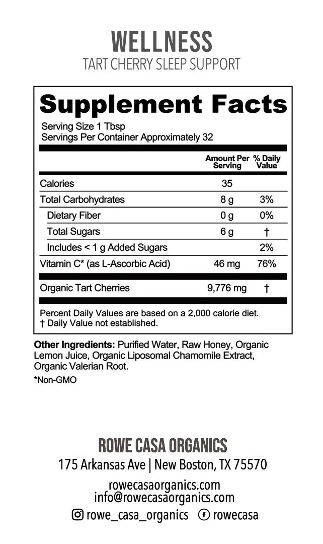 TART CHERRY SLEEP SUPPORT | 16 Oz