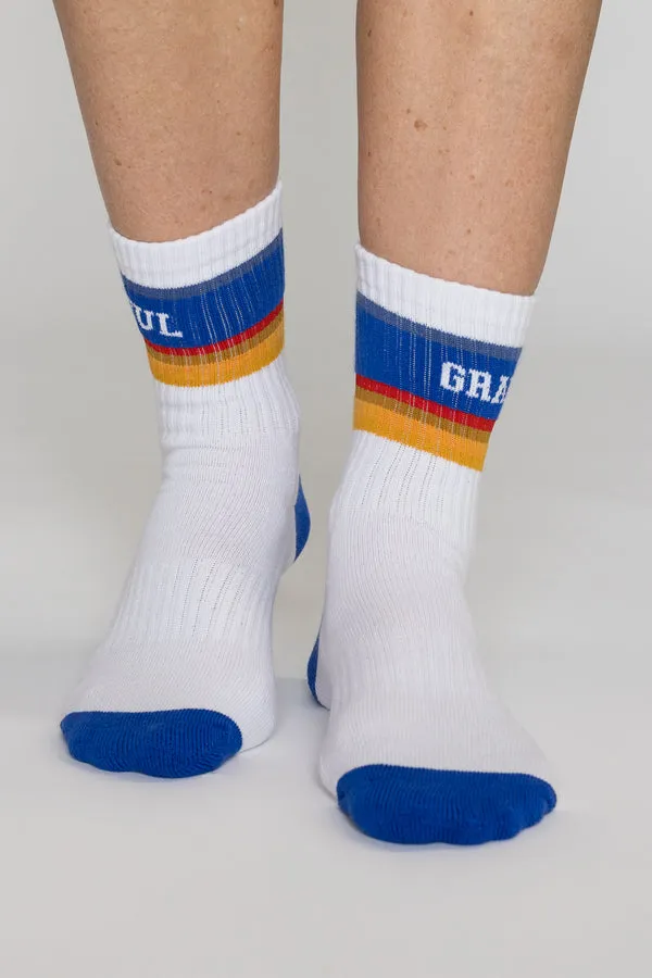 That Friday Feeling Grateful Crew Socks - ASSORTED