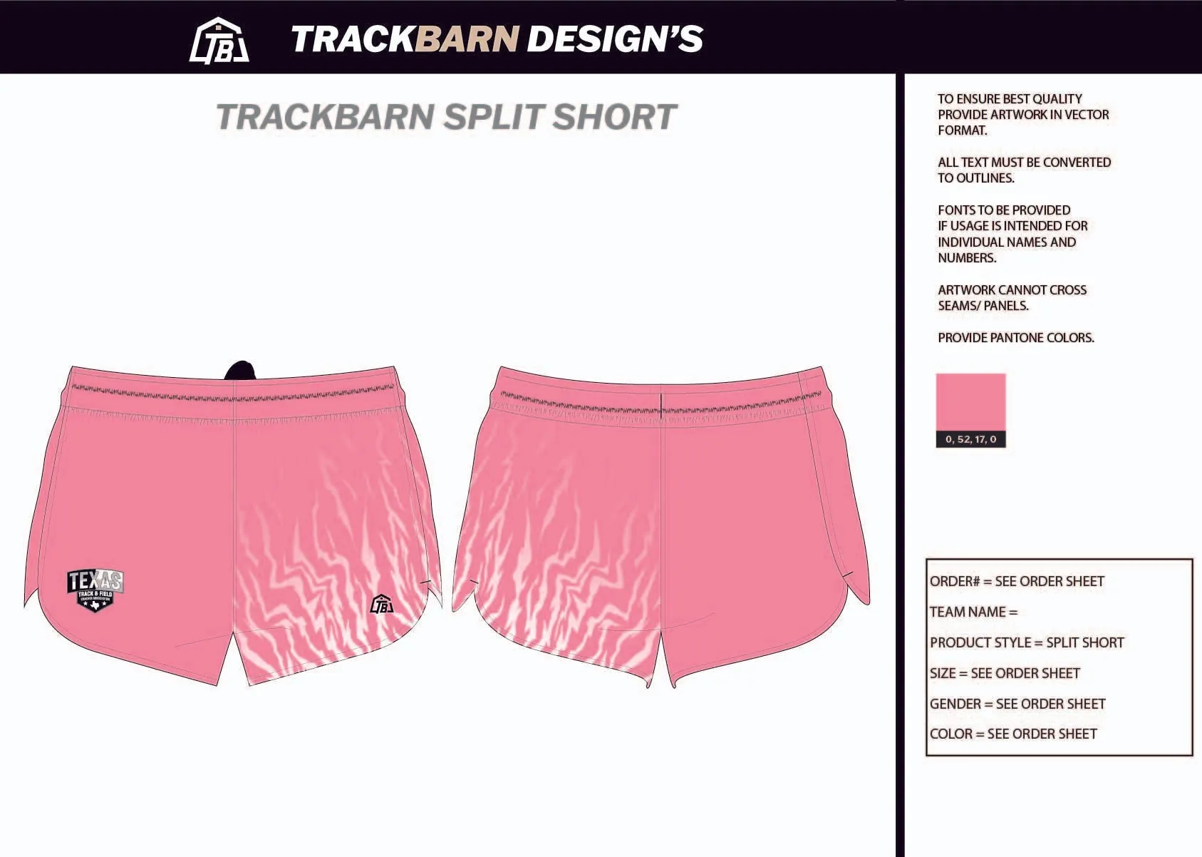 TTFCA-- Youth Split Track Short