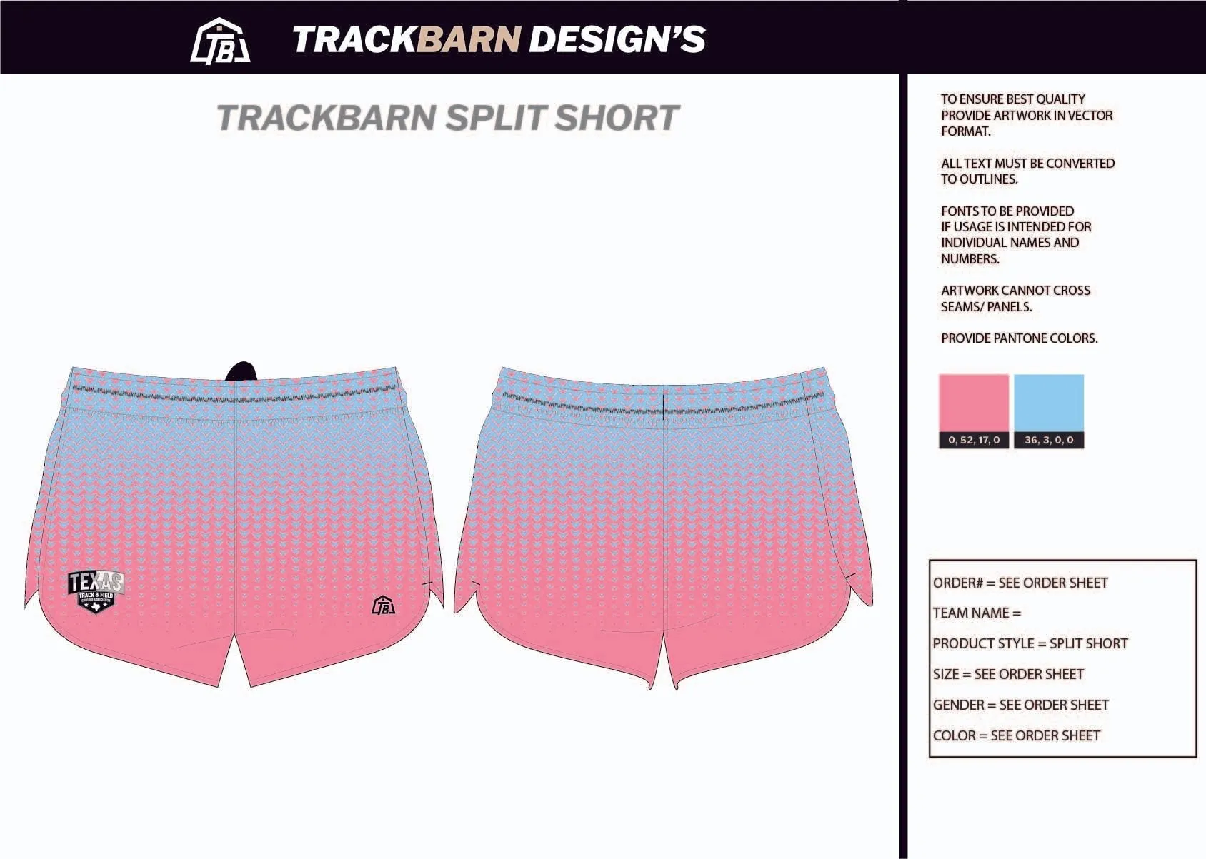 TTFCA-- Youth Split Track Short