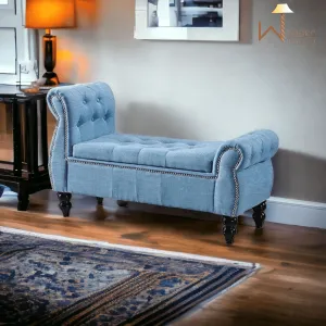 Upholstered Tufted Storage Bench Sofa Footstool Bed End Table for Living Room Bedroom
