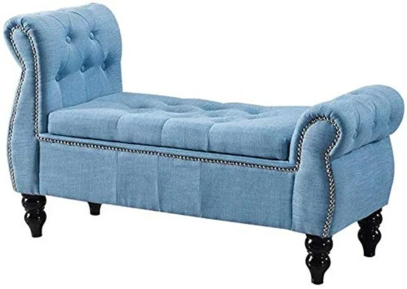 Upholstered Tufted Storage Bench Sofa Footstool Bed End Table for Living Room Bedroom